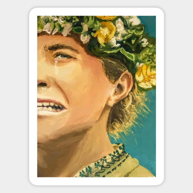 A24 Midsommar Cover Art Painting Sticker by RileySessions